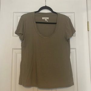 Army Green V Neck Tshirt size medium